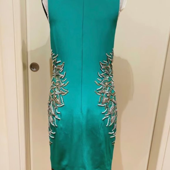 Thakoon green beaded silk dress size 6 - Picture 5 of 8